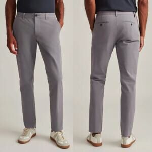 Bonobos Stretch Tailored Washed Chino Slim Pant Castle Rock Gray Mens Size 35/34